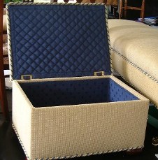 Modern lined and covered box